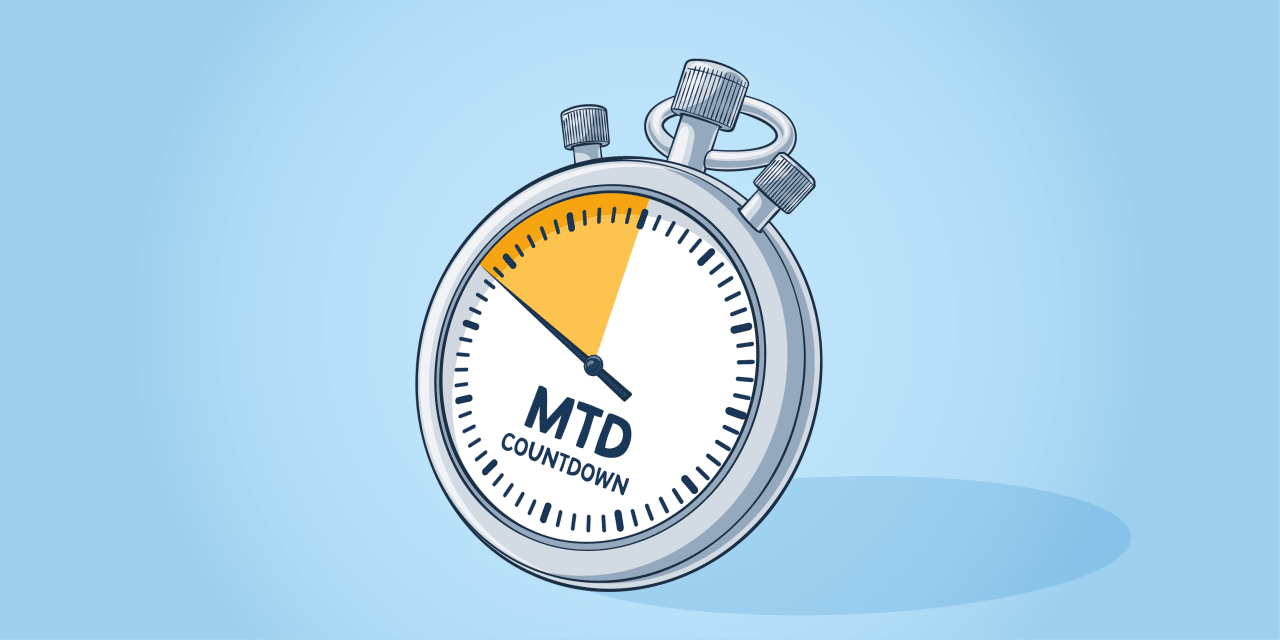 Illustration of a stop watch with "MTD Countdown" printed on the dial.